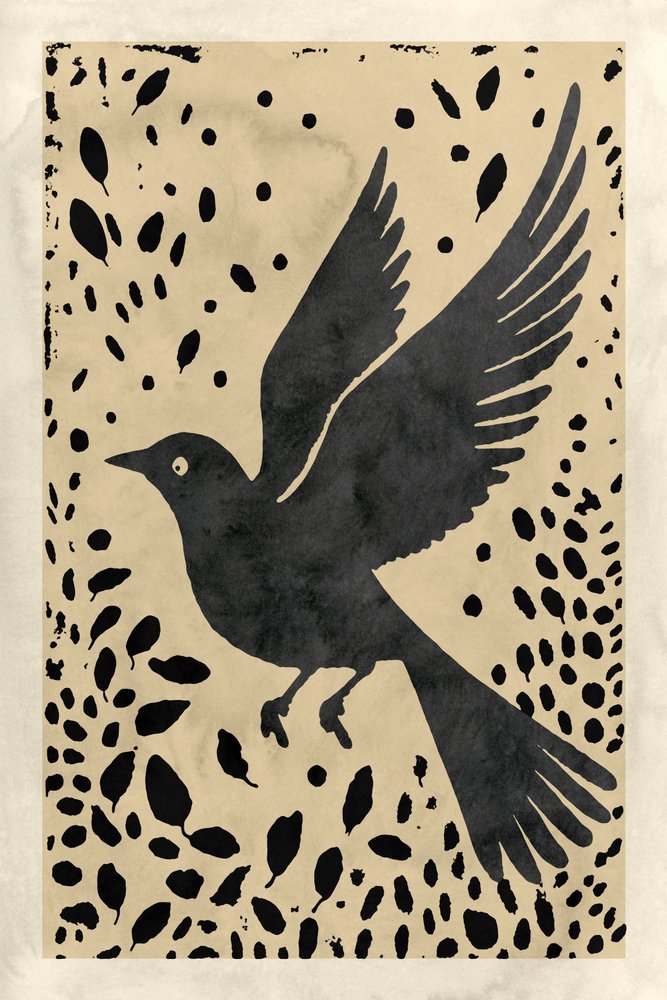 Black Bird in Flight by cartissi