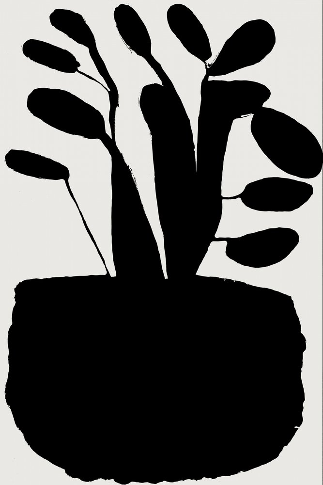 Black Botanical Silhouette by cartissi