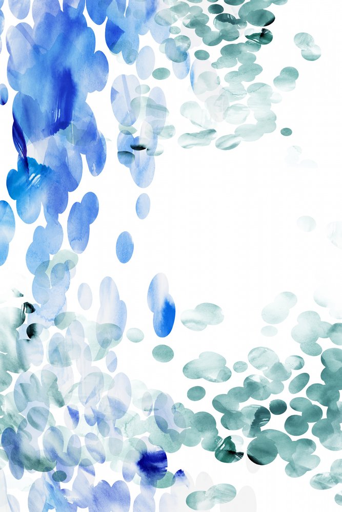 Blue Watercolor Drops by cartissi