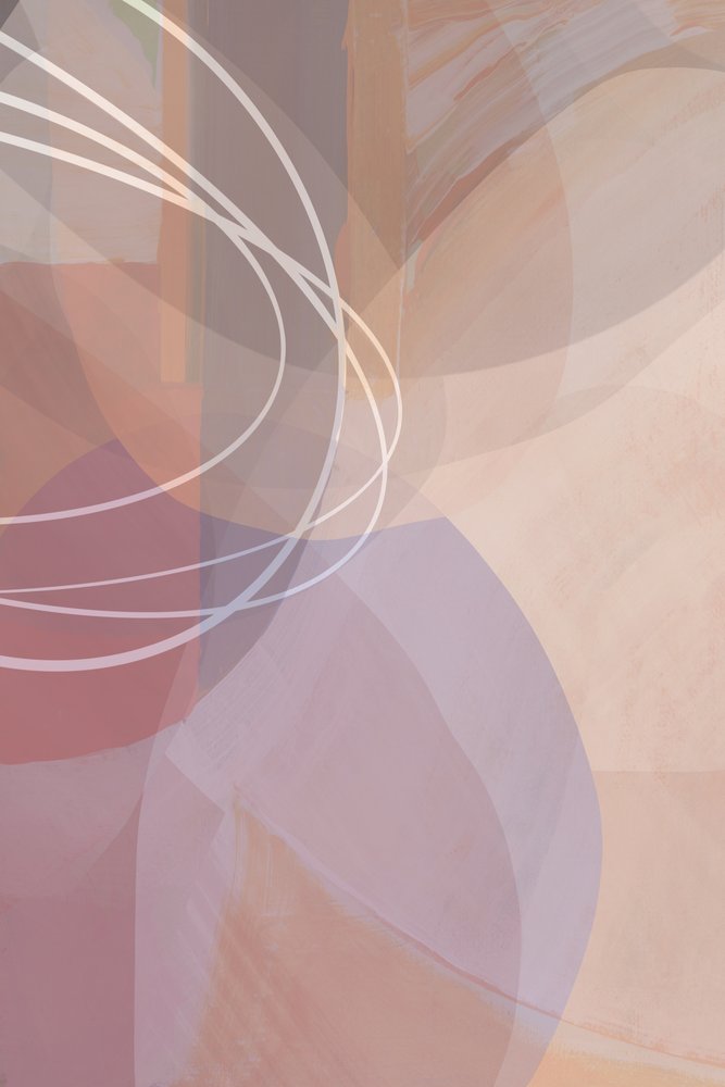 Blush Abstract Curves by cartissi