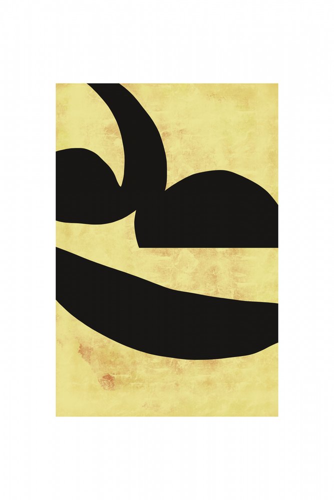 Bold Black Yellow Abstract by cartissi