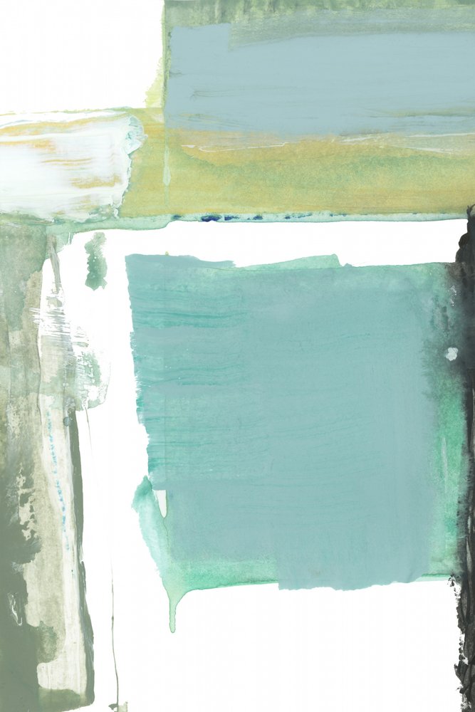 Calm Teal Green Abstract by cartissi