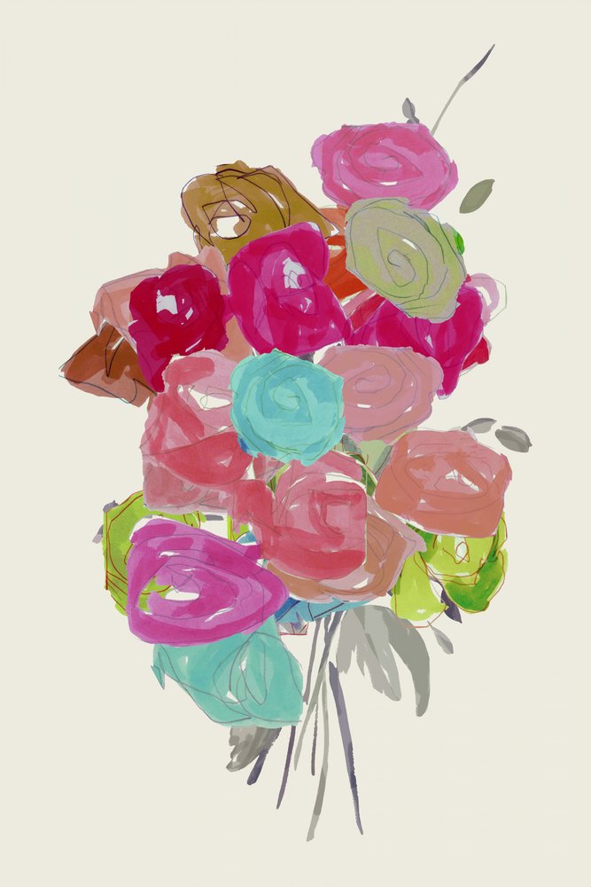 Colorful Abstract Bouquet by cartissi