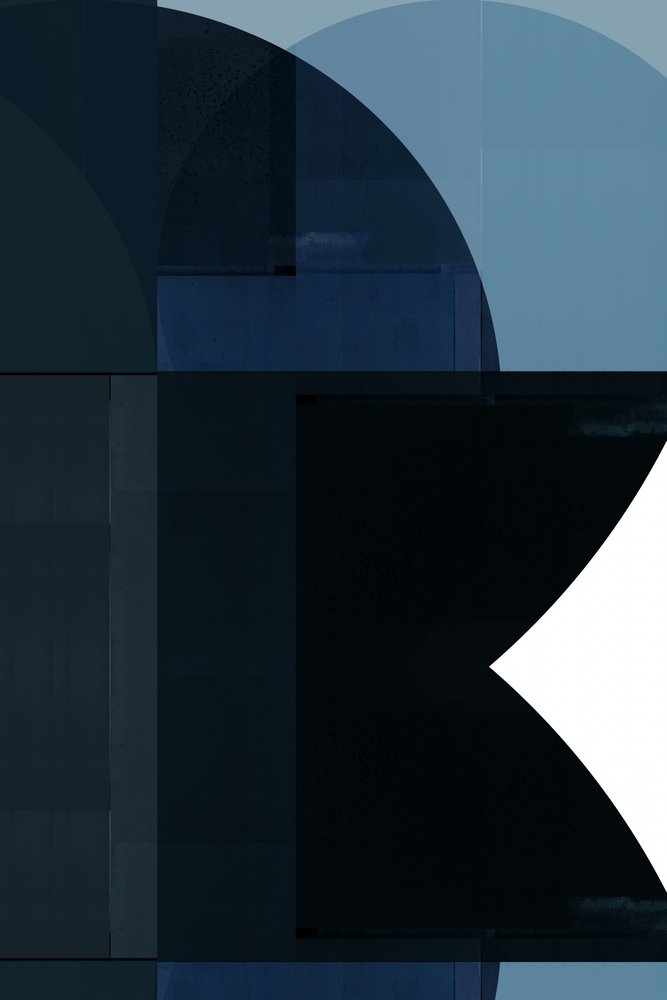 Deep Blue Geometric Arcs by cartissi