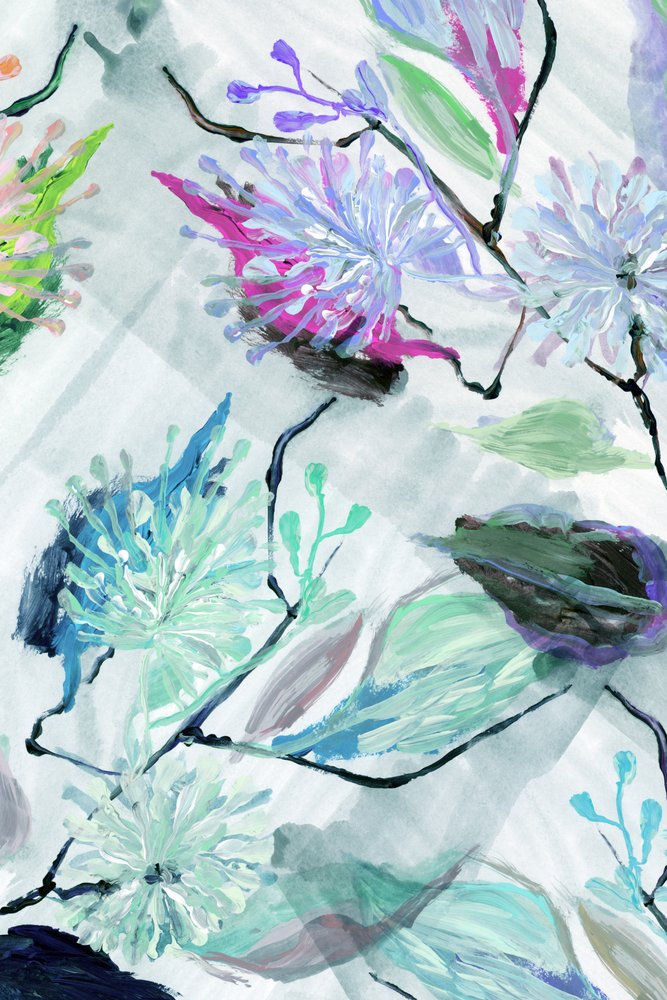 Delicate Painterly Blooms by cartissi