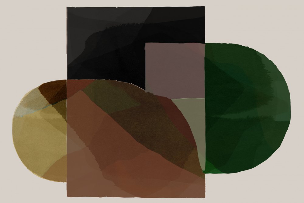 Earthy Tones Abstract Shapes by cartissi