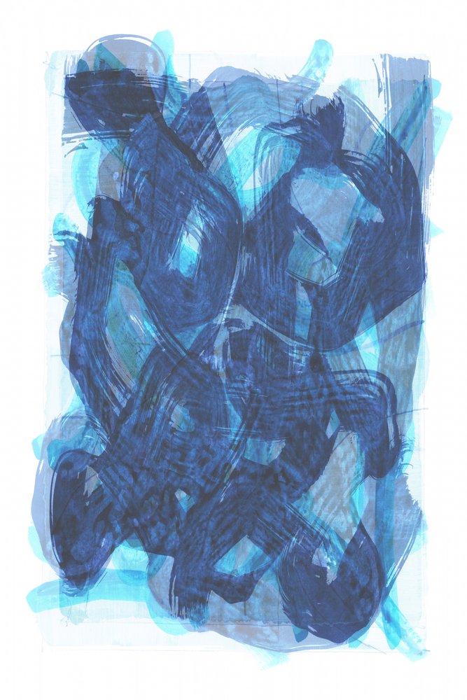 Fluid Blue Abstract by cartissi