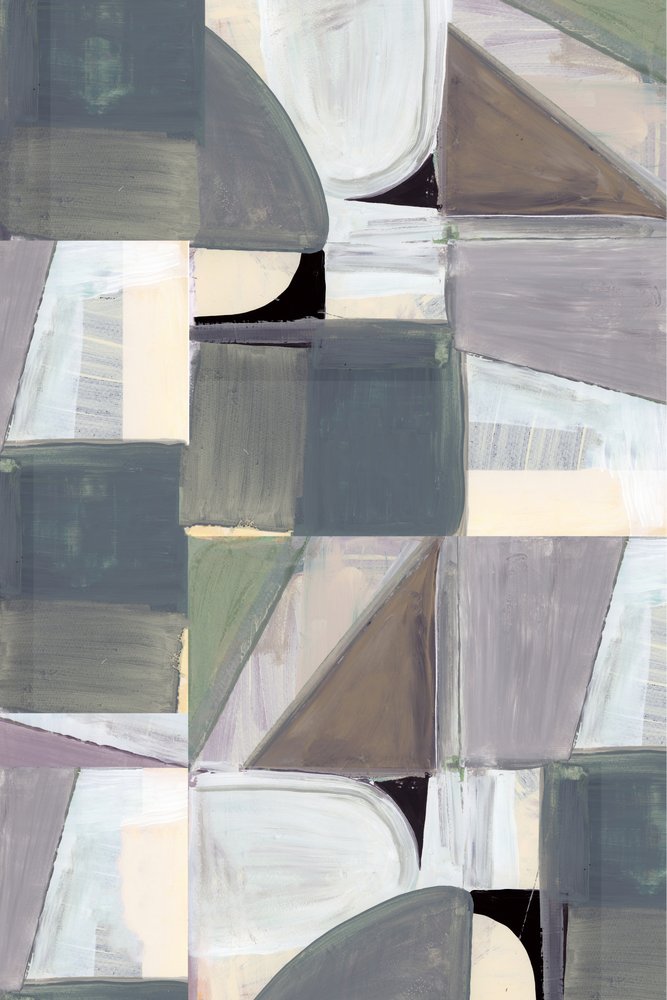 Geometric Patchwork Abstract by cartissi