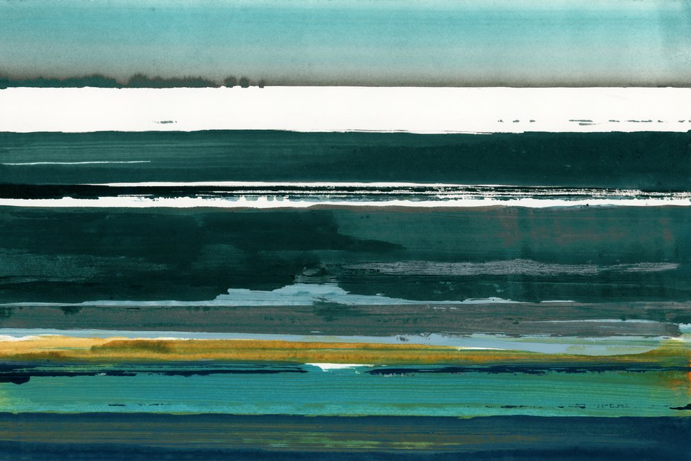 Golden Horizon Abstract by cartissi