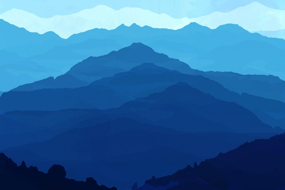 Layered Blue Mountains by cartissi