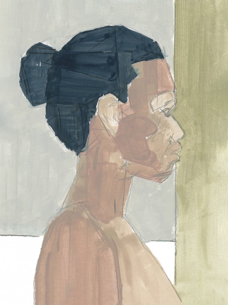 Minimalist Female Profile by cartissi