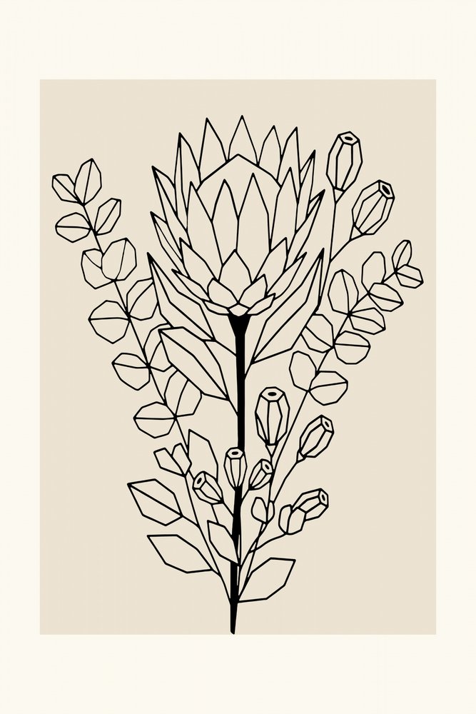 Minimalist Protea Eucalyptus by cartissi