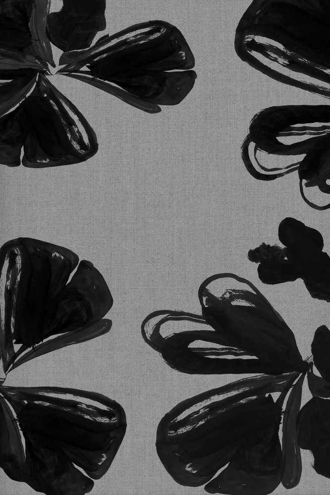 Modern Black Blooms by cartissi