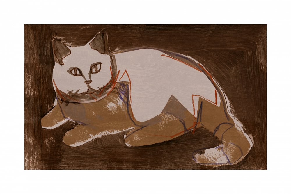 Modern Cat Resting by cartissi