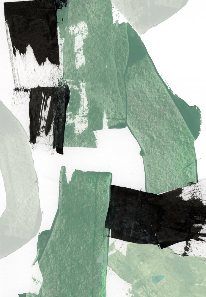 Modern Green Abstract Shapes by cartissi