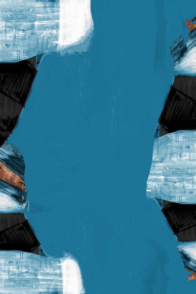 Modern Teal Shapes by cartissi
