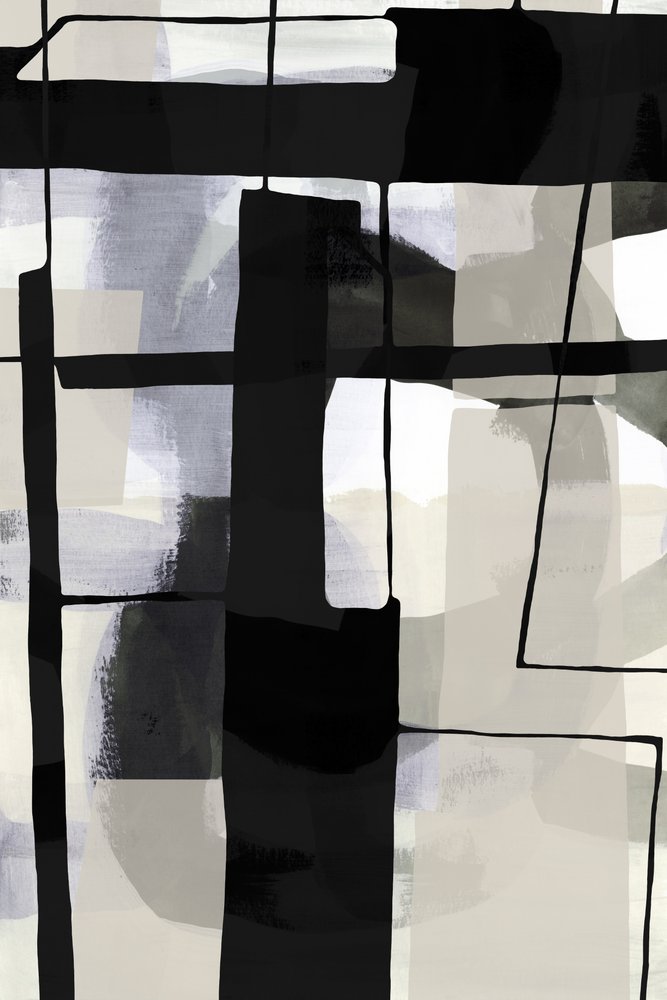 Monochrome Abstract Forms by cartissi