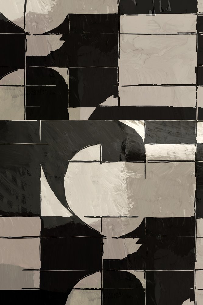 Monochrome Geometric Curves by cartissi