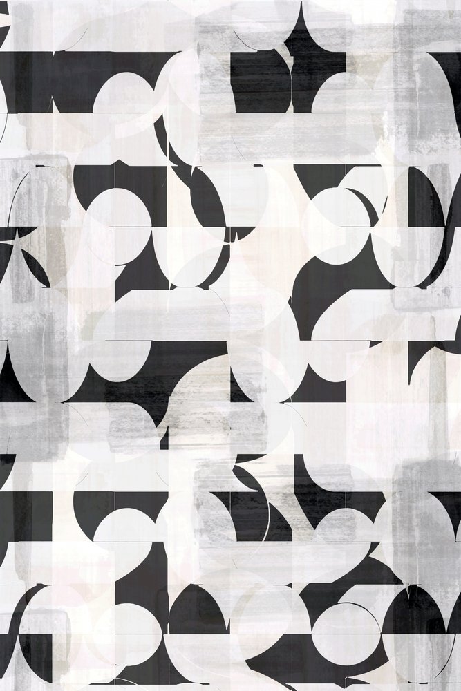 Monochrome Geometric Pattern by cartissi