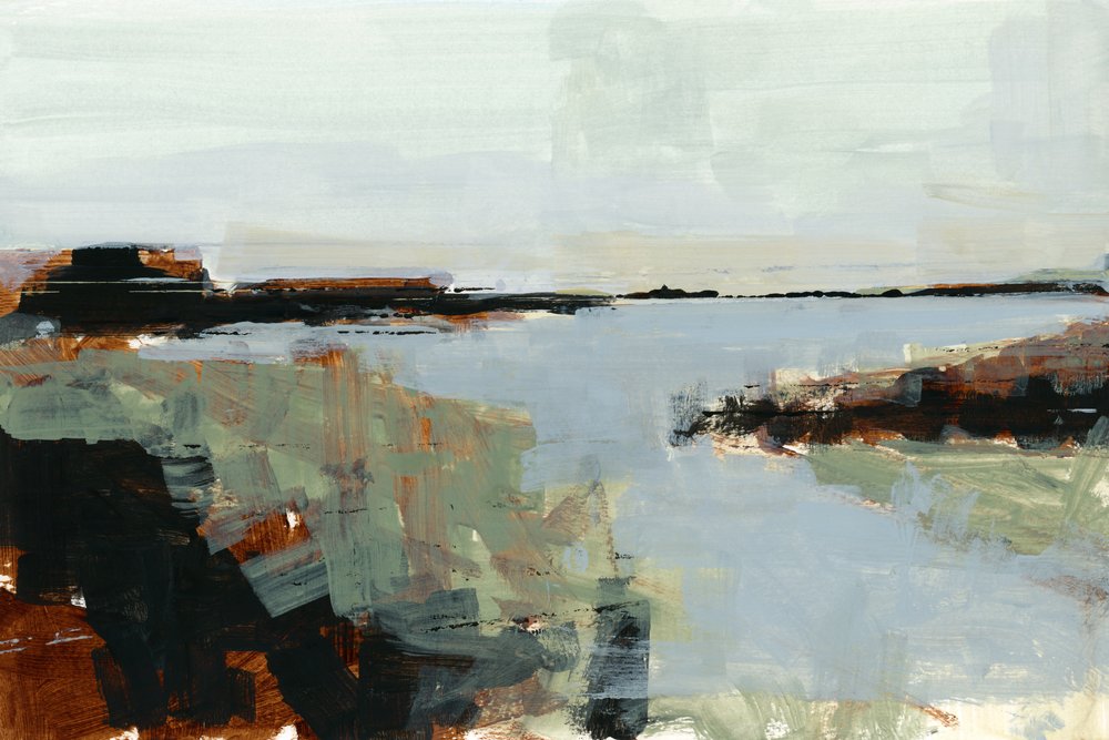 Muted Abstract Landscape by cartissi