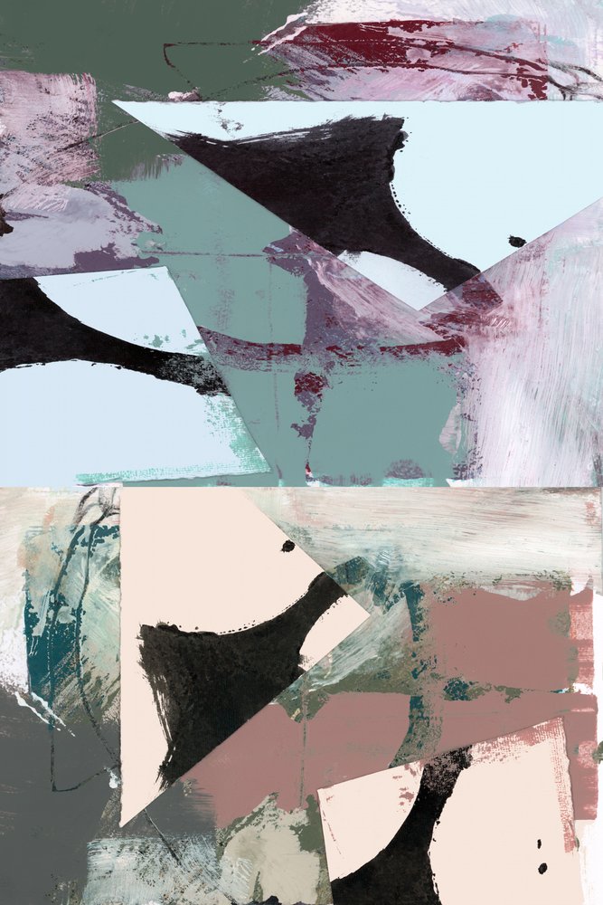 Muted Geometric Abstract by cartissi