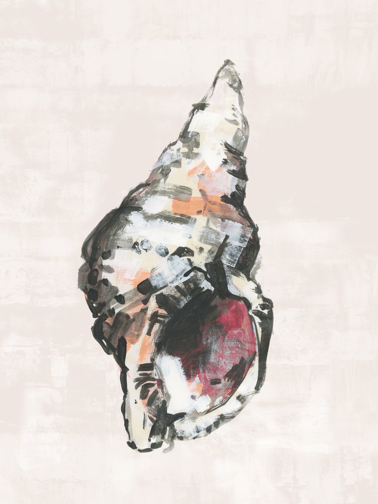 Painted Coastal Shell by cartissi