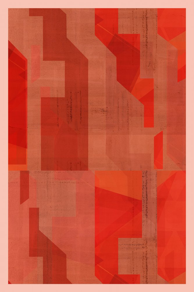 Red Geometric Layers by cartissi