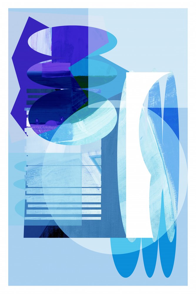 Serene Blue Abstraction by cartissi