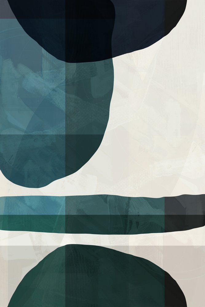 Serene Blue Shapes by cartissi