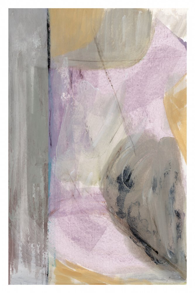 Subtle Lavender Gold Abstract by cartissi