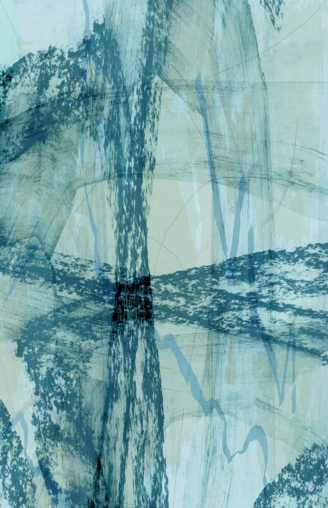 Textured Blue Abstract by cartissi