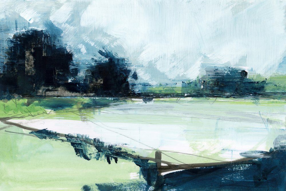 Tranquil Lake Abstract by cartissi
