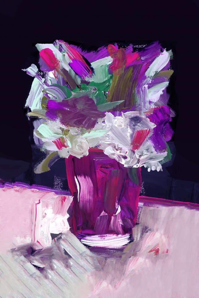 Vibrant Abstract Flowers by cartissi