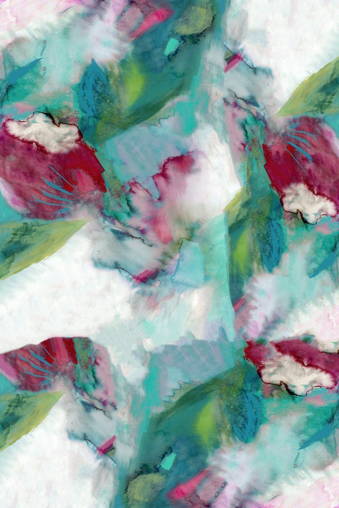 Vibrant Floral Abstract by cartissi