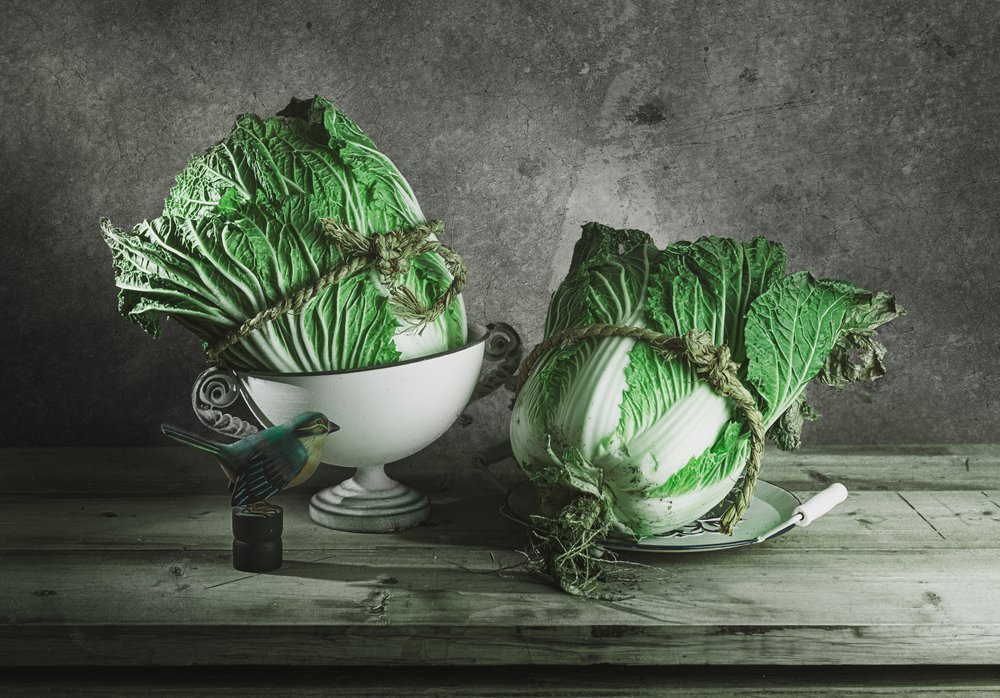 Rustic Cabbage Still Life by chenyi wang