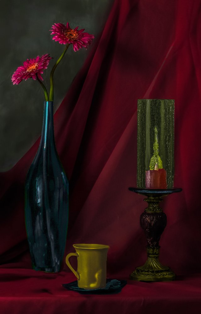 Dramatic Floral Still Life by jlloydphoto