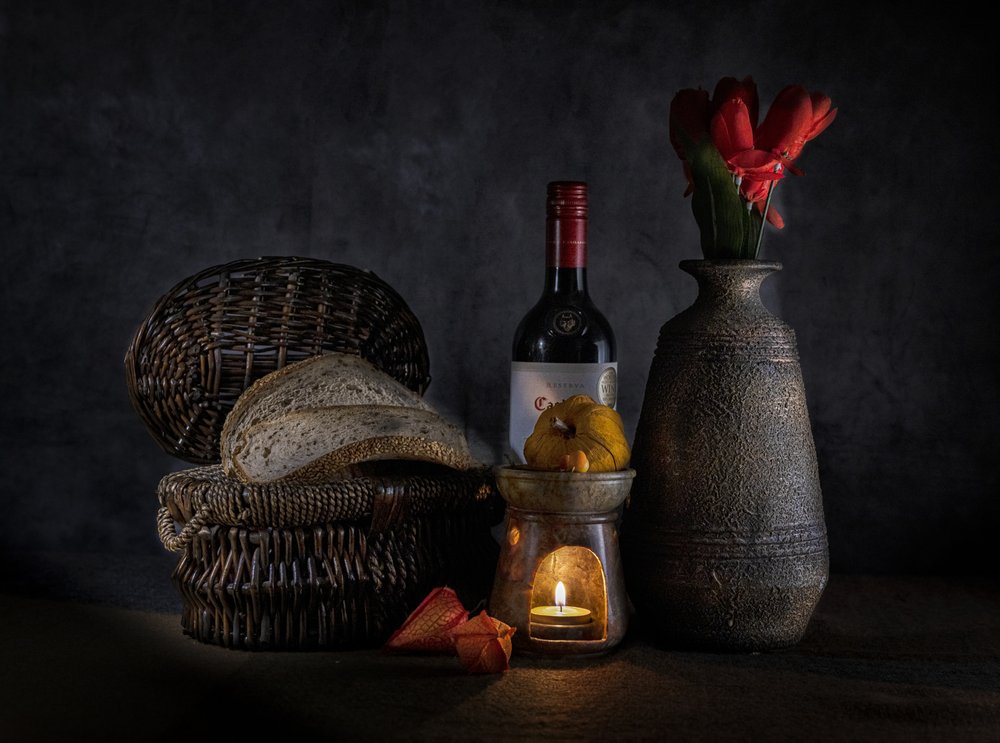 Cozy Bread Wine Candle by larryliu