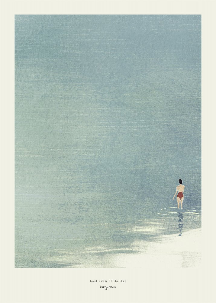 Woman In Tranquil Water by longwayhome