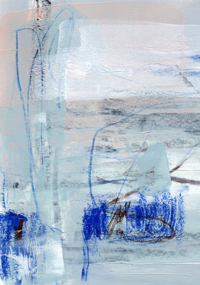 Blue Abstract Flow by uplusmestudio