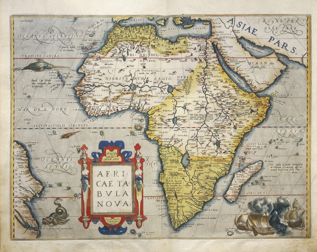 Map of Africa, from Theatrum Orbis Terrarum by Abraham Ortelius