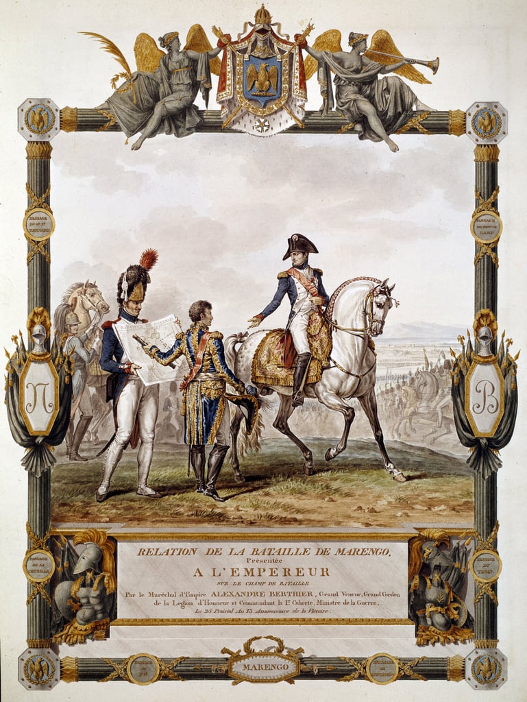 Frontispice of the relationship of the Battle of Marengo on 14 June