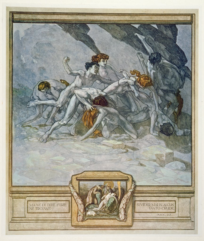 Illustration from Dantes Divine Comedy, Inferno, Canto XXX: 22, 1921