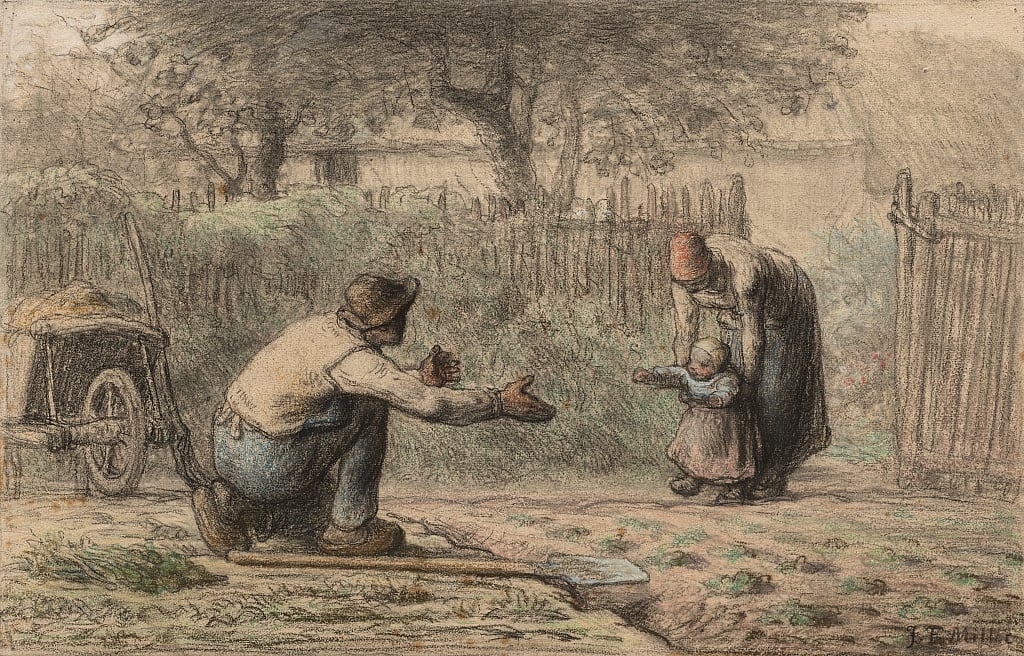 First Steps, c. 18581866. by Jean Francois Millet