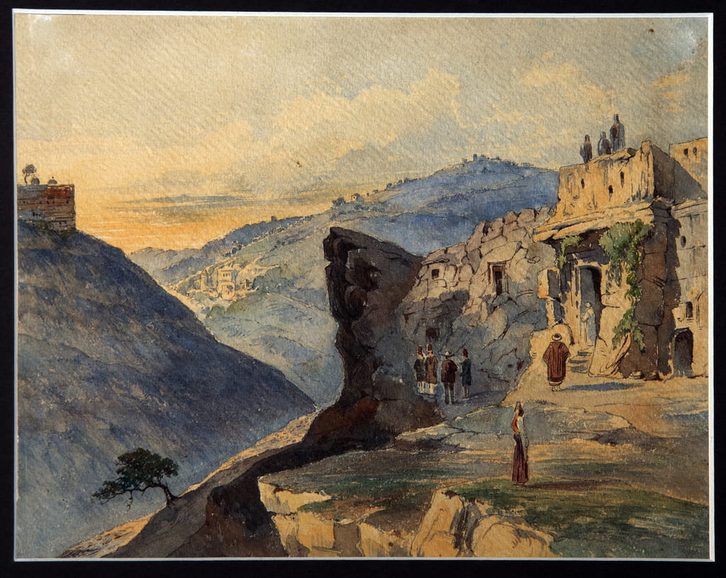 The Valley of Josaphat, the Mount of Olives, Siloam Village ...