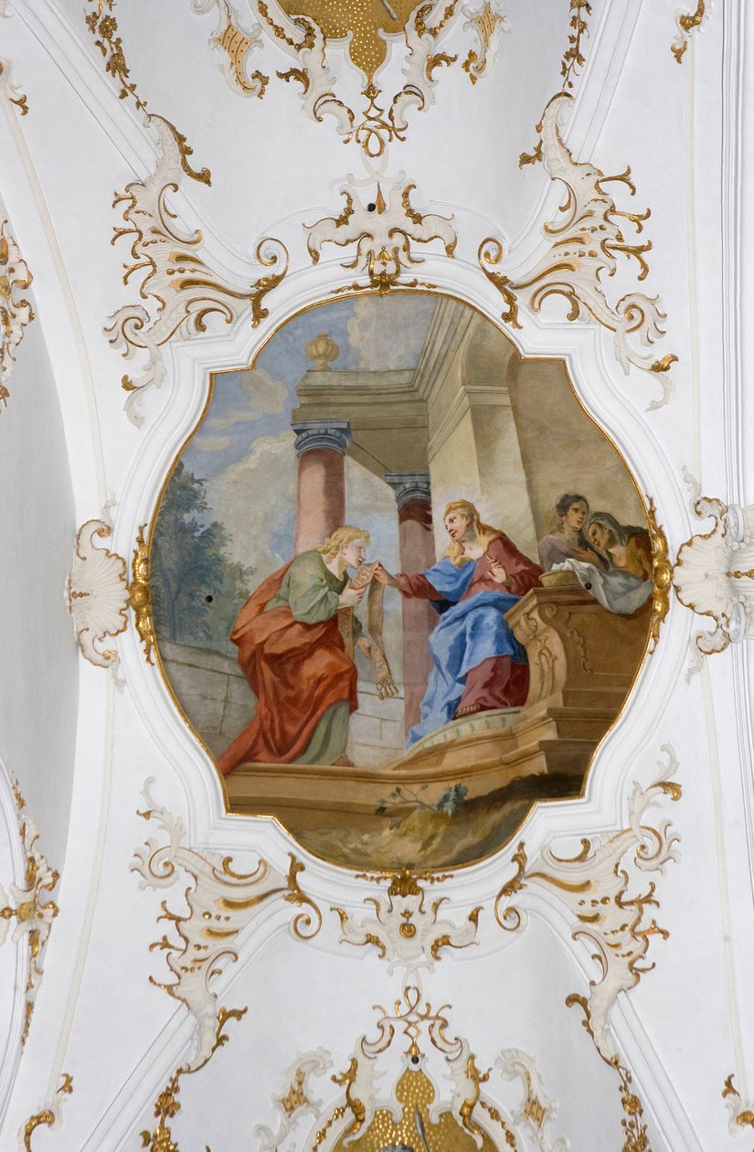 Andechs Monastery, Fresco, Andechs, Bavaria, Germany by Unknown