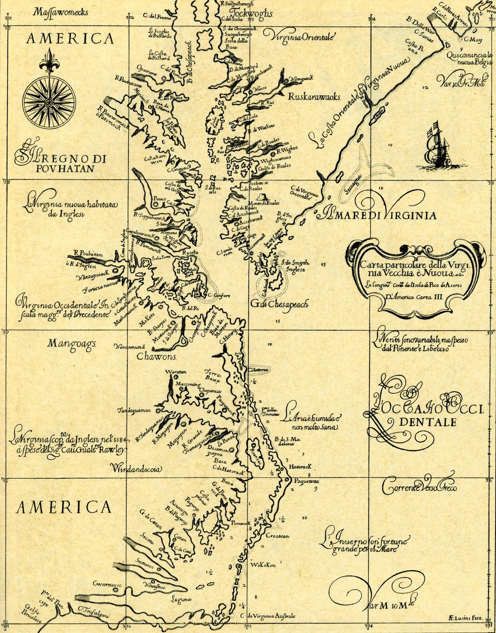 Map of Old and New Virginia by Unknown