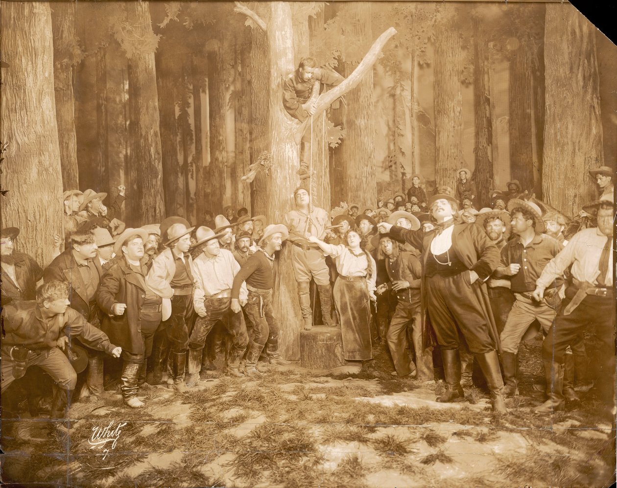 Scene from La fanciulla del West by Puccini (1858-1924), 1910 by Unknown