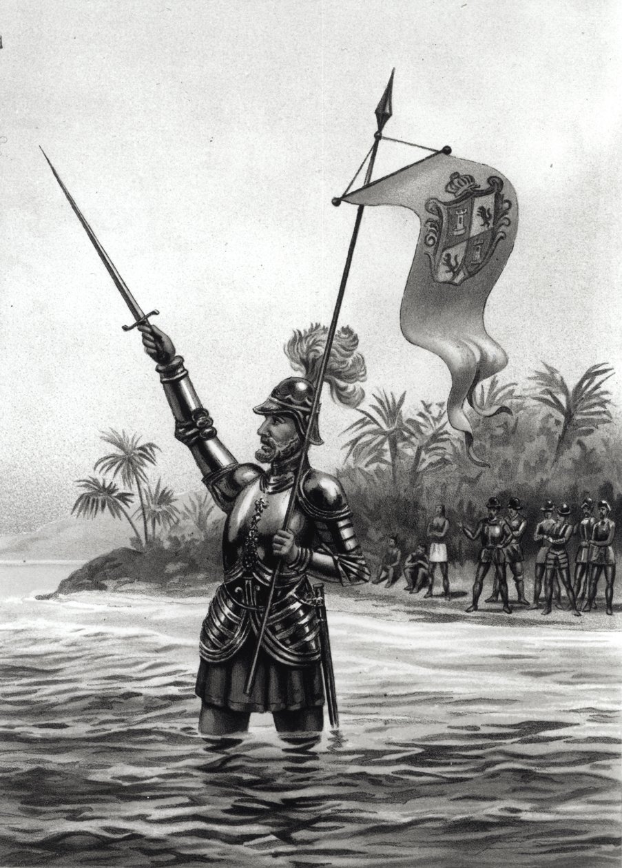 Balboa Claiming Dominion over the South Sea, 25th September 1513, from 