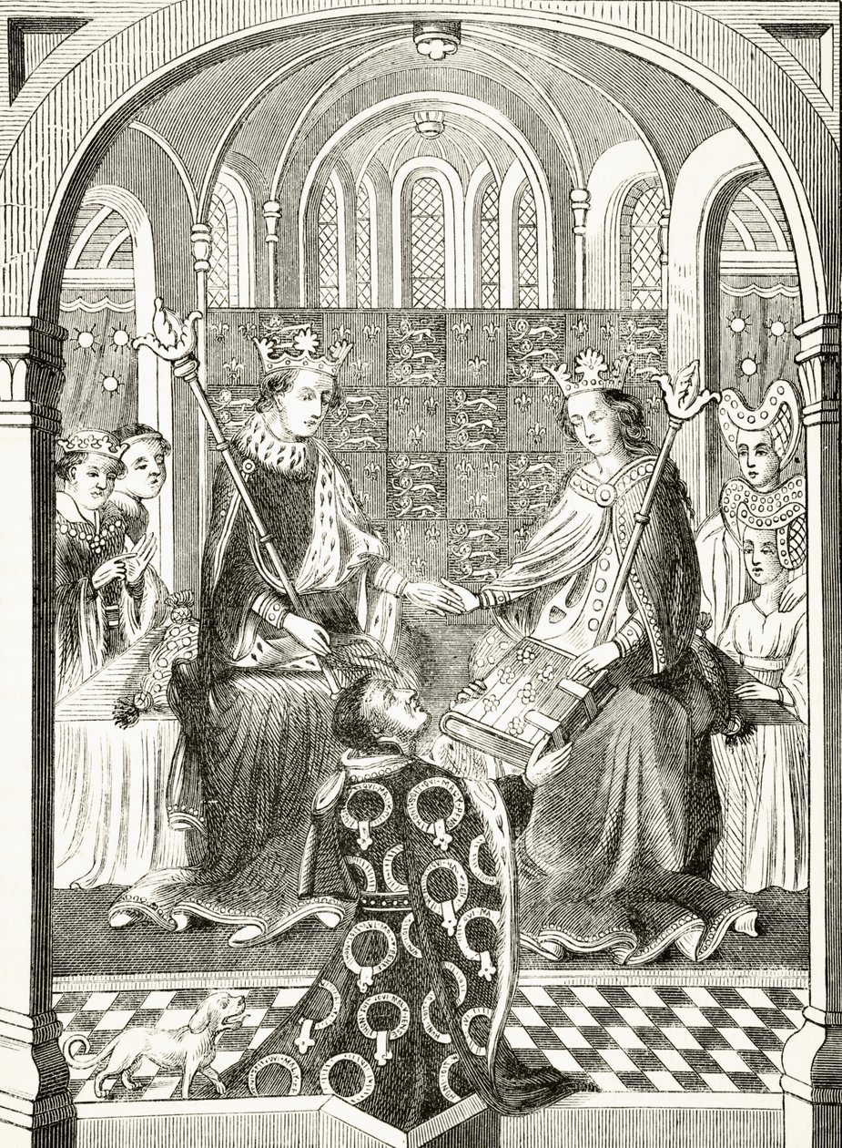 King Henry VI of England and His Queen Consort, Margaret of Anjou in Their Court, from 