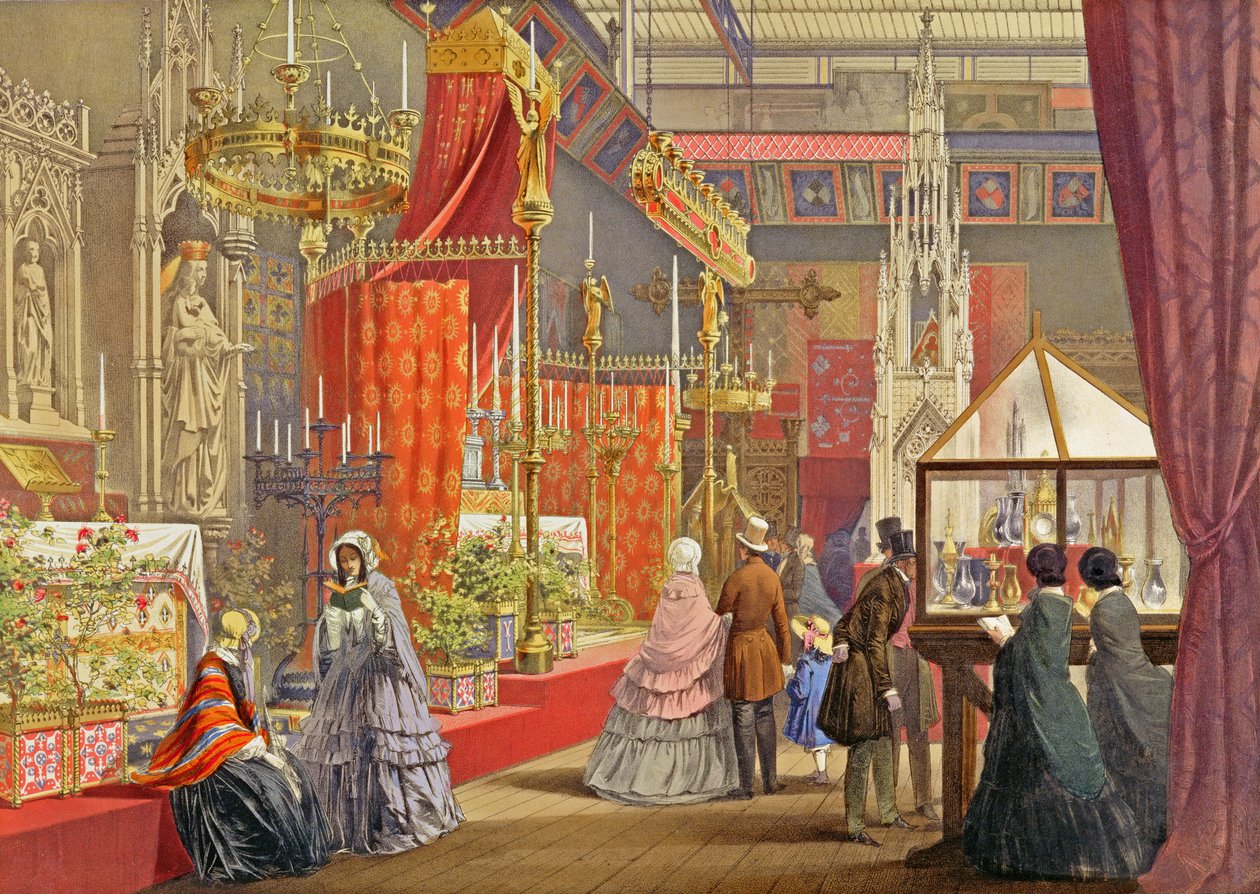 Medieval Court, designed by Pugin, plate 40 from 